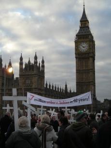 Trauerzeremonie auf der Westminster Bridge